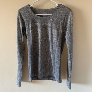 Nike Dri-Fit grey long sleeve workout tee